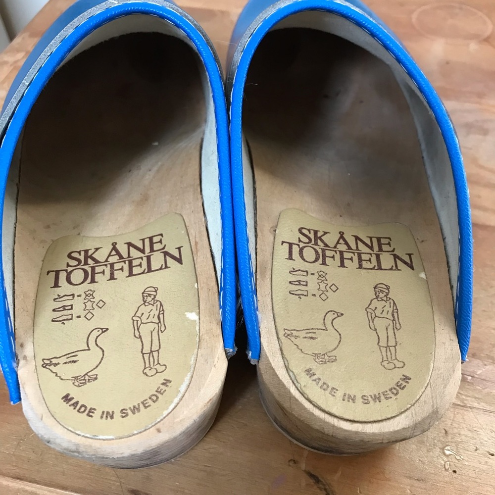 Sken Trefflin size 6 clogs. Shiny blue leather - Picture 6 of 10